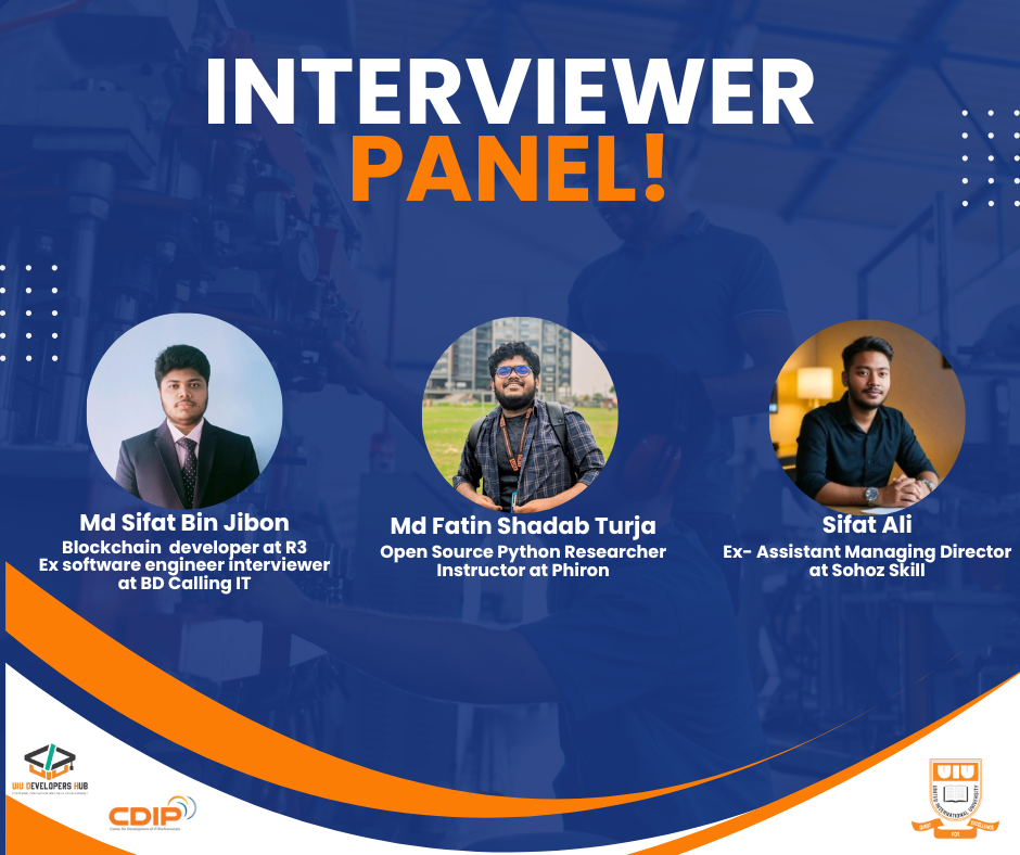 Md Sifat Bin Jibon - Blockchain Developer in Bangladesh - Interview Panel at UIU Developers HUB (UIUDH) at United International University (UIU)